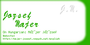 jozsef majer business card